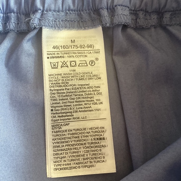 Maternity GAP Pretty Blue Button Up Cotton Pajama Set NWOT - Size M - Picture 9 of 16